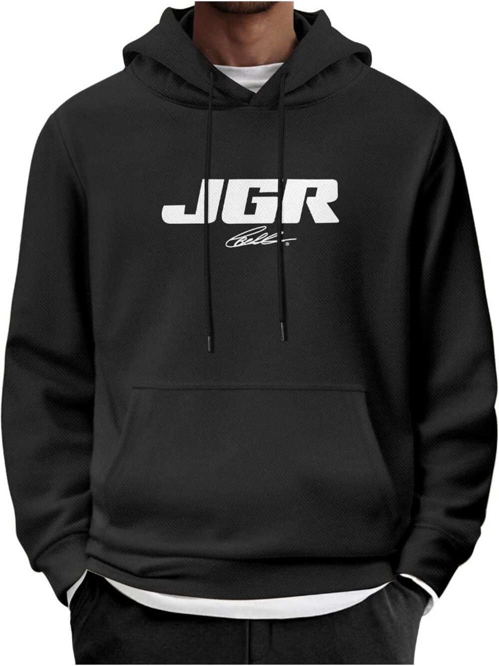 Coofandy Mens Race Letter Long Sleeve Casual Pullover Fashion Drawstring Hoodies